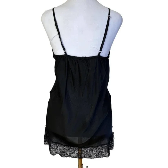 Scandal Italy Lace Black Cami Tank Top Size Small - Picture 6 of 10